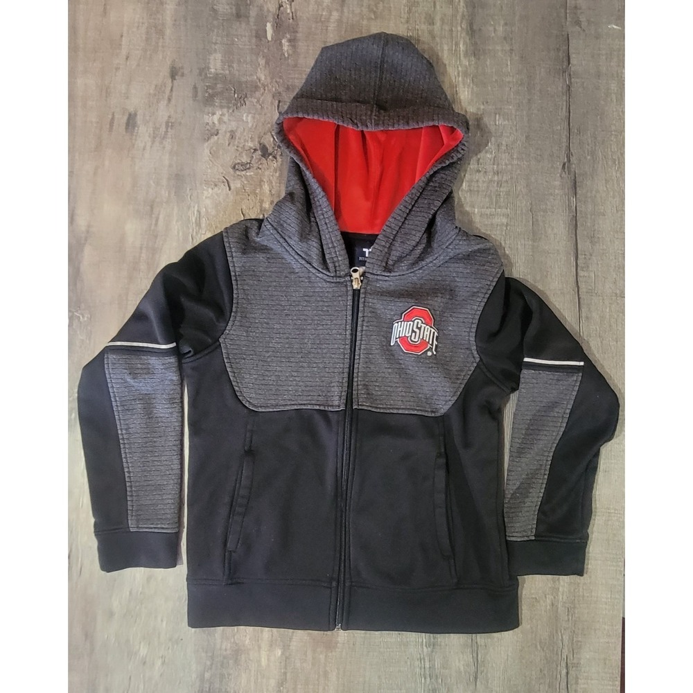 Ohio State Buckeyes Hooded Full Zip Jacket Youth M 8-10 Team Athletics NCAA EUC